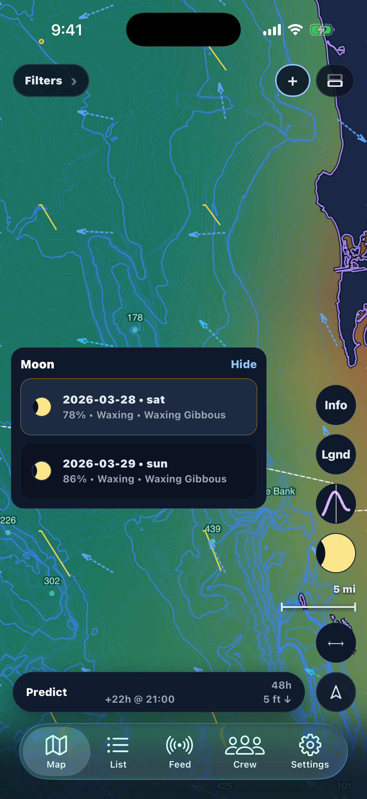 Moon phases calendar