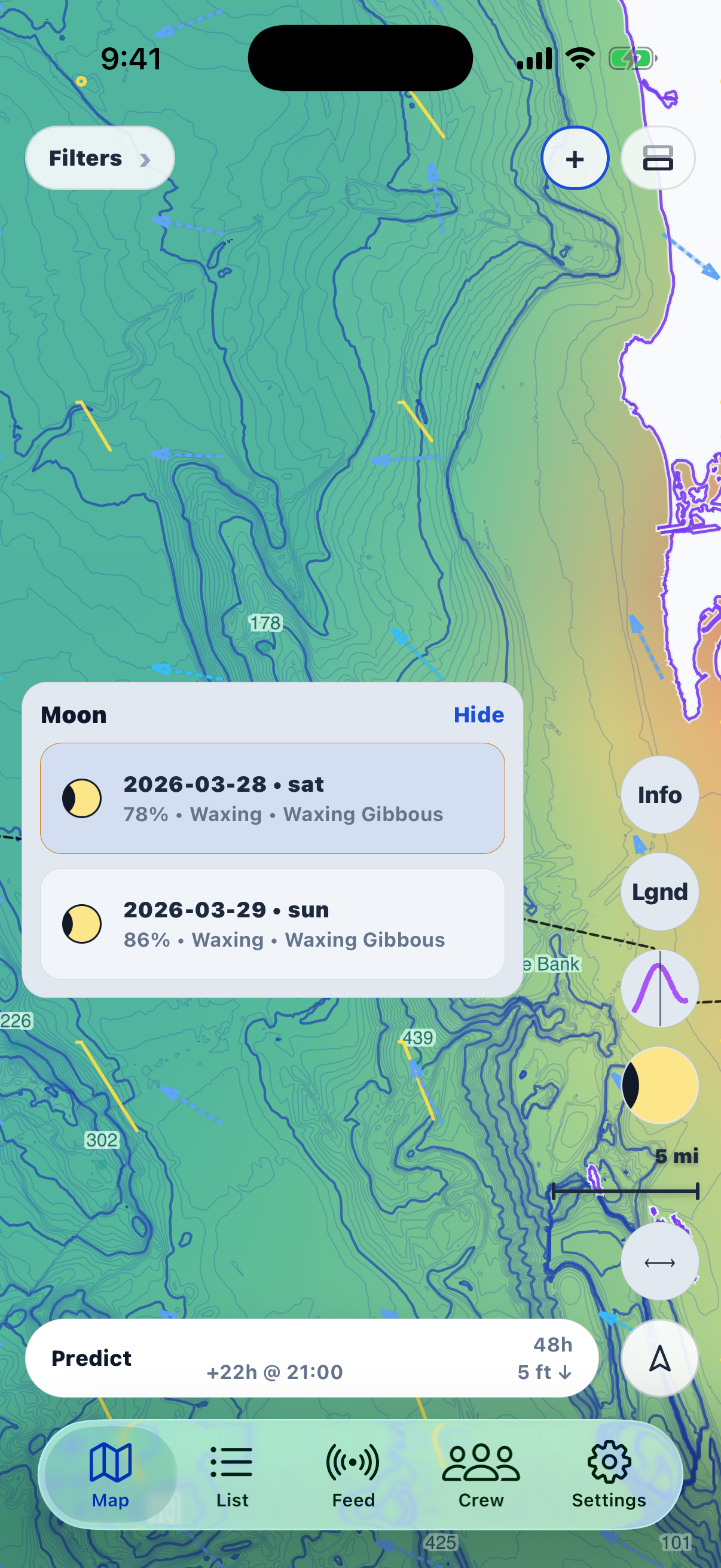 Moon phases calendar